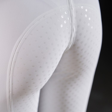 Pantalon slim fit femme Equestro Ridertechnology full grip Blanc Pantalon slim fit femme Equestro Ridertechnology full grip Blanc