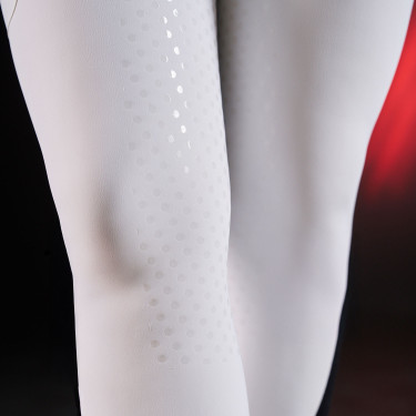 Pantalon slim fit femme Equestro Ridertechnology full grip Blanc Pantalon slim fit femme Equestro Ridertechnology full grip Blanc