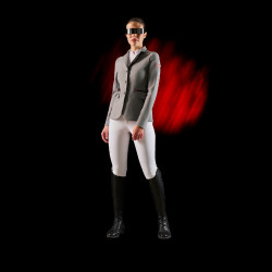 Pantalon slim fit femme Equestro Ridertechnology full grip Blanc Pantalon slim fit femme Equestro Ridertechnology full grip Blanc