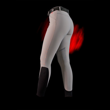 Pantalon slim fit femme Equestro Ridertechnology avec coutures thermosoudées Oiseau moqueur Gris Pantalon slim fit femme Equestro Ridertechnology avec coutures thermosoudées Oiseau moqueur Gris