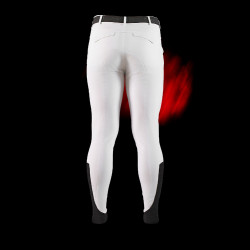 Pantalon Equestro slim fit homme Ridertechnology full grip Blanc
