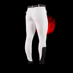 Pantalon Equestro slim fit homme Ridertechnology avec coutures thermosoudée Blanc
