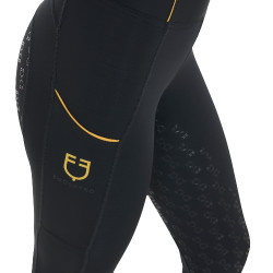 Legging femme avec doublure en polaire Equestro Noir