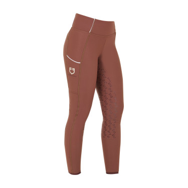 Legging femme avec doublure en polaire Equestro Walnut / blanc antique Marron Legging femme avec doublure en polaire Equestro Walnut / blanc antique Marron