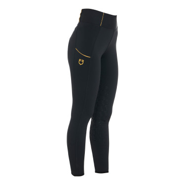 Legging femme avec doublure en polaire Equestro Noir