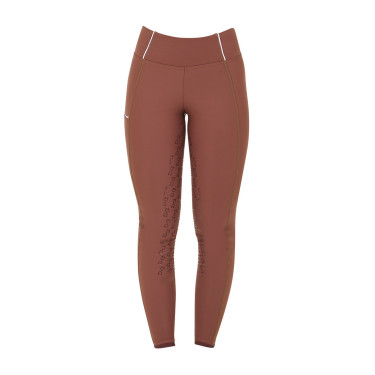 Legging femme avec doublure en polaire Equestro Walnut / blanc antique Marron Legging femme avec doublure en polaire Equestro Walnut / blanc antique Marron