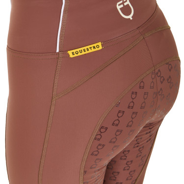 Legging femme avec doublure en polaire Equestro Walnut / blanc antique Marron Legging femme avec doublure en polaire Equestro Walnut / blanc antique Marron