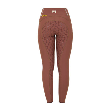 Legging femme avec doublure en polaire Equestro Walnut / blanc antique Marron Legging femme avec doublure en polaire Equestro Walnut / blanc antique Marron
