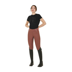 Legging femme avec doublure en polaire Equestro Walnut / blanc antique Marron Legging femme avec doublure en polaire Equestro Walnut / blanc antique Marron