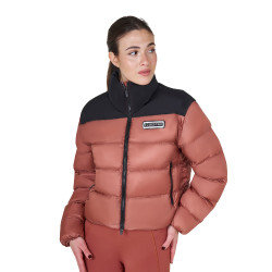 Doudoune courte femme en tissu stretch Equestro Séquoia