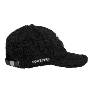 Casquette Equestro unisexe avec insert en mesh Noir / blanc antique Casquette Equestro unisexe avec insert en mesh Noir / blanc antique