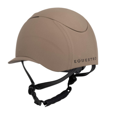 Casque femme avec large visière et logo en relief Equestro Walnut Marron Casque femme avec large visière et logo en relief Equestro Walnut Marron