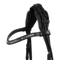 Bridon Damigella en cuir de veau Acavallo Noir / blanc