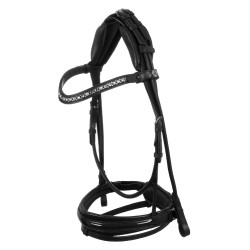 Bridon Damigella en cuir de veau Acavallo Noir / noir