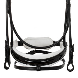 Bridon Damigella en cuir de veau Acavallo Noir / blanc