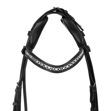 Bridon Damigella en cuir de veau Acavallo Noir / noir