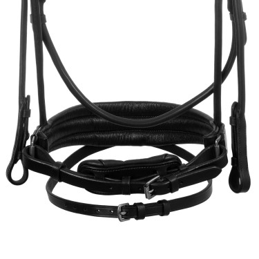 Bridon Damigella en cuir de veau Acavallo Noir / noir