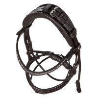 Bridon Dalila en cuir de veau Acavallo Noir / blanc
