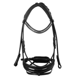 Bridon Dalila en cuir de veau Acavallo Noir / noir