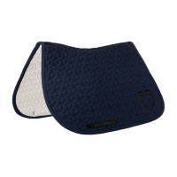 Tapis de selle de saut en matelassage cubique Equestro Marine blazer Bleu marine