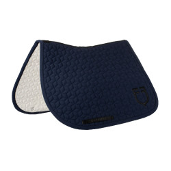 Tapis de selle de saut en matelassage cubique Equestro Marine blazer Bleu marine