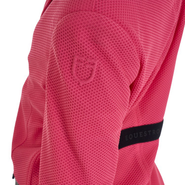 Veste de concours trois boutons fille en mesh Equestro Chèvrefeuille Rose Veste de concours trois boutons fille en mesh Equestro Chèvrefeuille Rose
