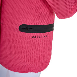 Veste de concours trois boutons fille en mesh Equestro Chèvrefeuille Rose Veste de concours trois boutons fille en mesh Equestro Chèvrefeuille Rose