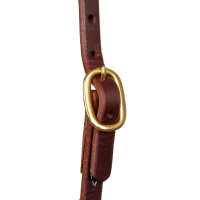 Têtière avec oreille slip et boucle unique de 5/8" Platinum Pro Huile foncé Marron