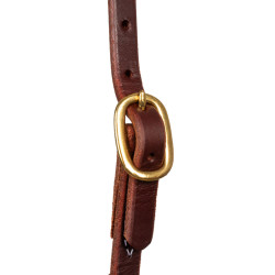 Têtière avec oreille slip et boucle unique de 5/8" Platinum Pro Huile foncé Marron