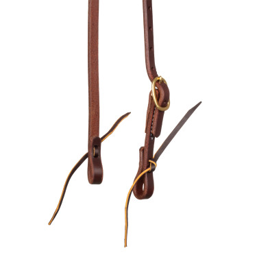 Têtière avec oreille slip et boucle unique de 5/8" Platinum Pro Huile foncé Marron