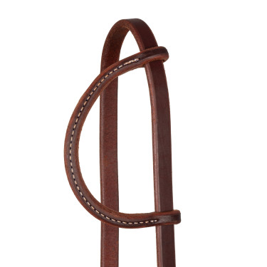 Têtière avec oreille slip et boucle unique de 5/8" Platinum Pro Huile foncé Marron