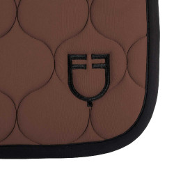 Tapis de saut en tissu technique matelassé Equestro Marron
