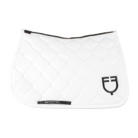 Tapis de saut en tissu technique matelassé Equestro Blanc