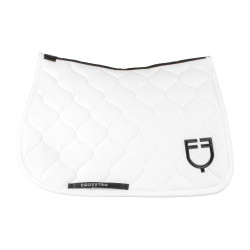 Tapis de saut en tissu technique matelassé Equestro Blanc