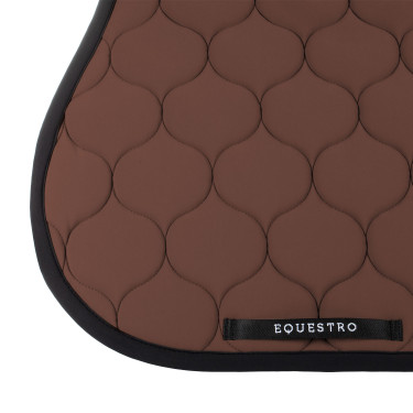 Tapis de saut en tissu technique matelassé Equestro Marron