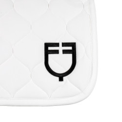 Tapis de saut en tissu technique matelassé Equestro Blanc