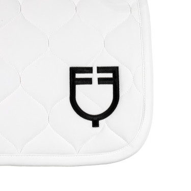 Tapis de saut en tissu technique matelassé Equestro Blanc