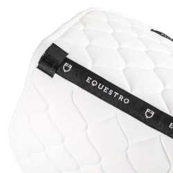 Tapis de saut en tissu technique matelassé Equestro Blanc