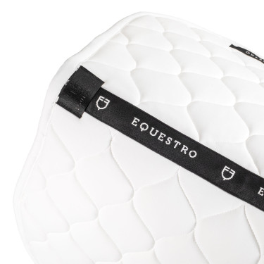 Tapis de saut en tissu technique matelassé Equestro Blanc
