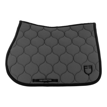 Tapis de saut en tissu technique matelassé Equestro Asphalt Gris