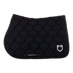 Tapis de saut en tissu technique matelassé Equestro Noir