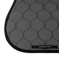 Tapis de saut en tissu technique matelassé Equestro Asphalt Gris