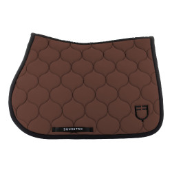 Tapis de saut en tissu technique matelassé Equestro Marron