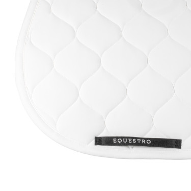 Tapis de saut en tissu technique matelassé Equestro Blanc