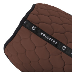 Tapis de saut en tissu technique matelassé Equestro Marron