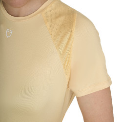 T-shirt technique d'entrainement femme coupe slim Equestro Soleil Orange