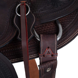 Selle western Wade avec arçon en bois et sangle Denver Marron Selle western Wade avec arçon en bois et sangle Denver Marron