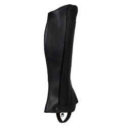 Mini chaps GP cuir stretch Acavallo Noir