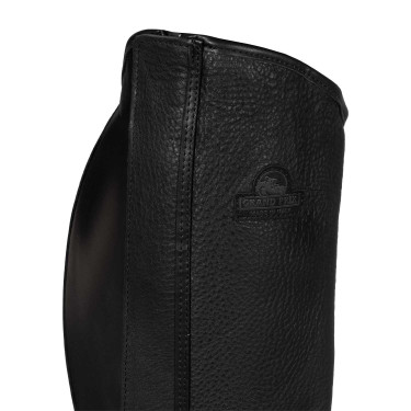 Mini chaps GP cuir stretch Acavallo Noir