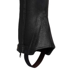 Mini chaps GP cuir stretch Acavallo Noir